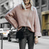 Casual Knitted Pull Femme Solid Long Sleeve Sweater - Minihomy