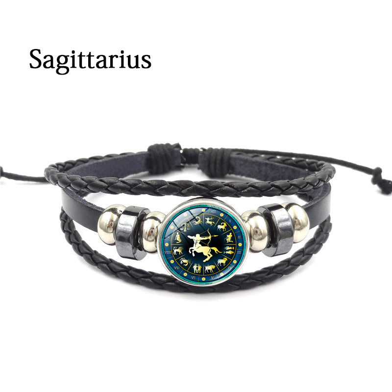 Classic Jewelry Zodiac Bracelets & Bangles Constellation Leather Bracelet - Minihomy