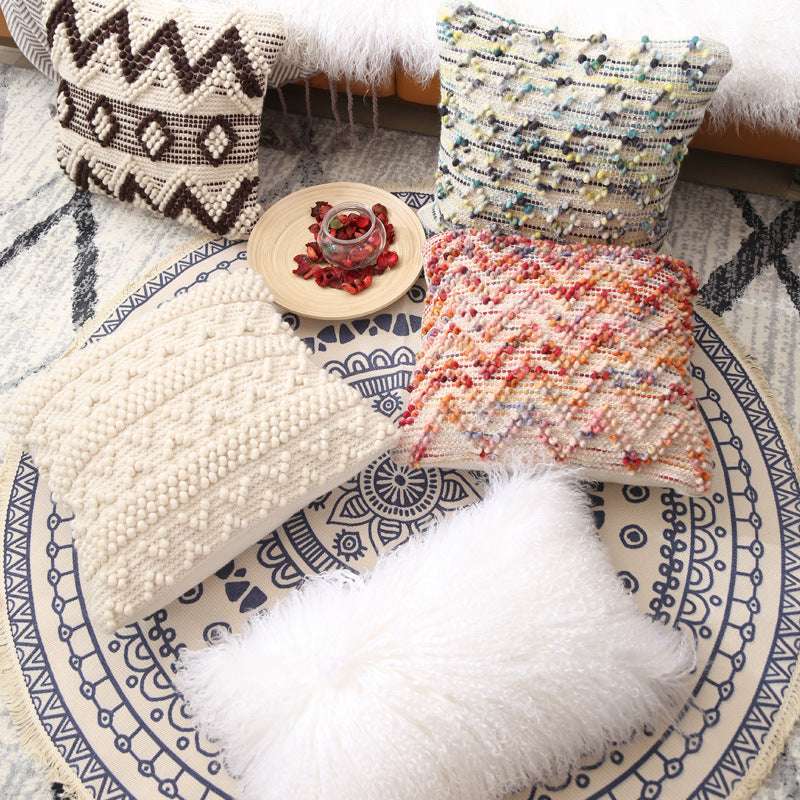 Ethnic Moroccan Style Hand-woven Wool Pillow - Minihomy