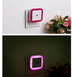 Intelligent LED sensor light Four square halo night light Creative gift plug-in energy-saving human body night light - Minihomy