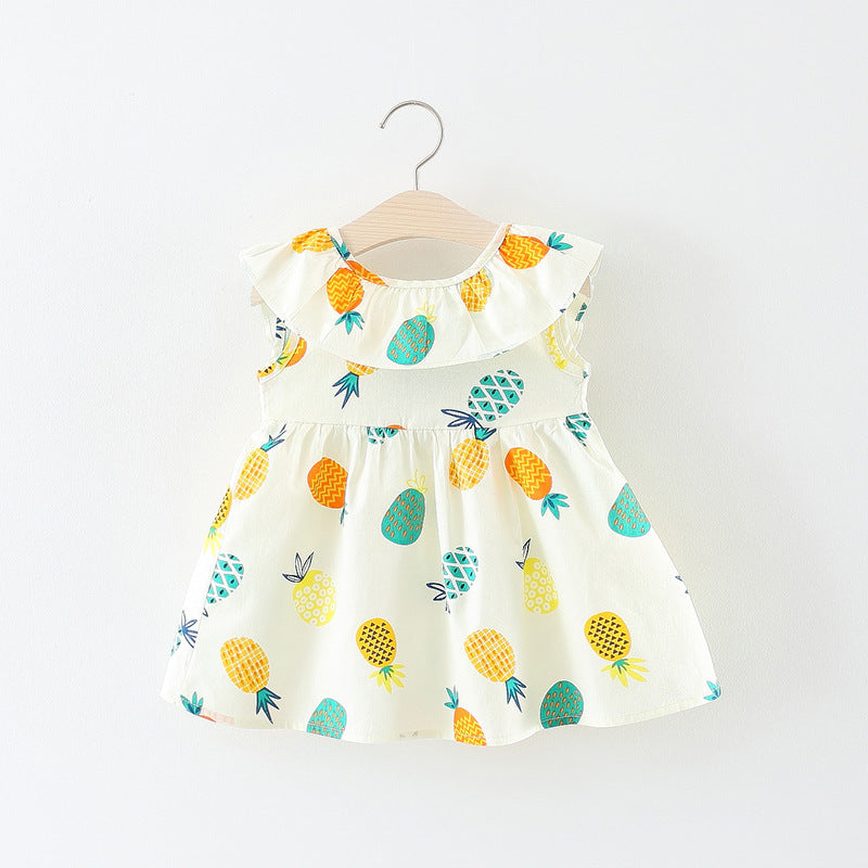 Pineapple print baby dress - Minihomy