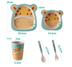 Bamboo fiber tableware children tableware - Minihomy