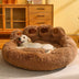 Cozy Bear Paw Pet Bed - Long Plush Round Cat and Dog Mat for Deep, Warm Sleep - Minihomy