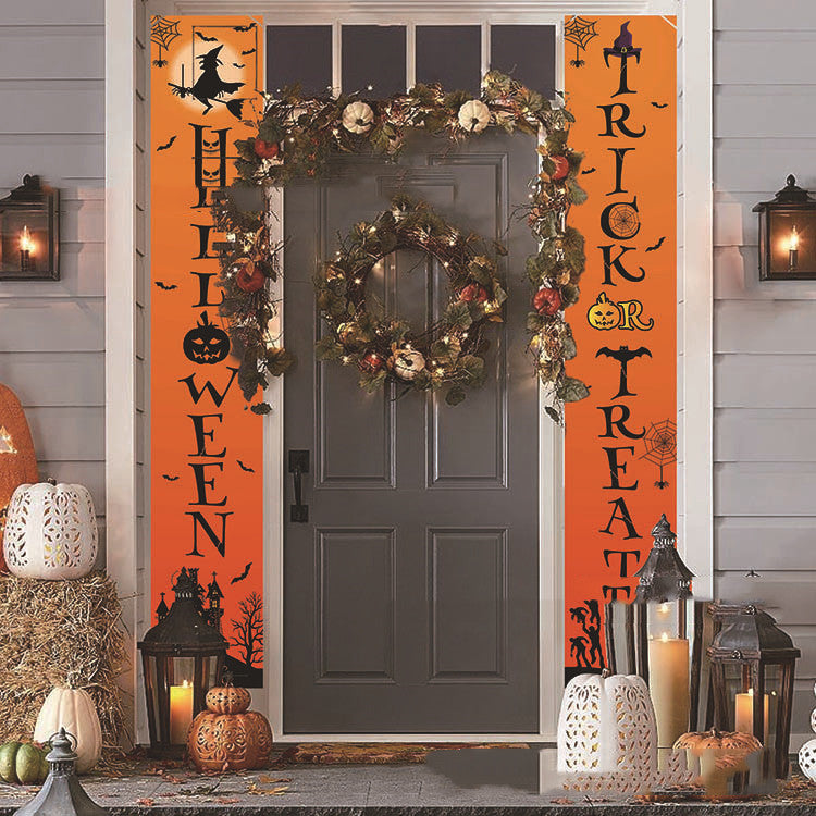 Halloween Background Cloth Banner Banner Couplet - Minihomy