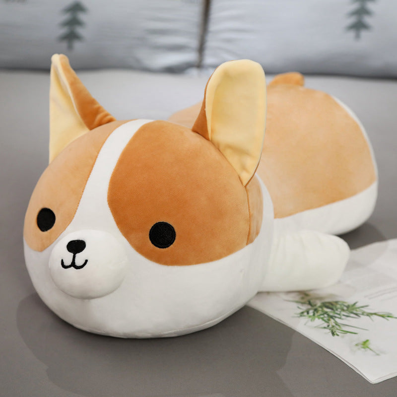 Cute Corgi Dog Plush Toy Stuffed Soft Animal Cartoon Pillow Lovely Christmas Gift for Kids - Minihomy