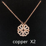 Heart-to-heart Four-leaf Clover Necklace - Minihomy