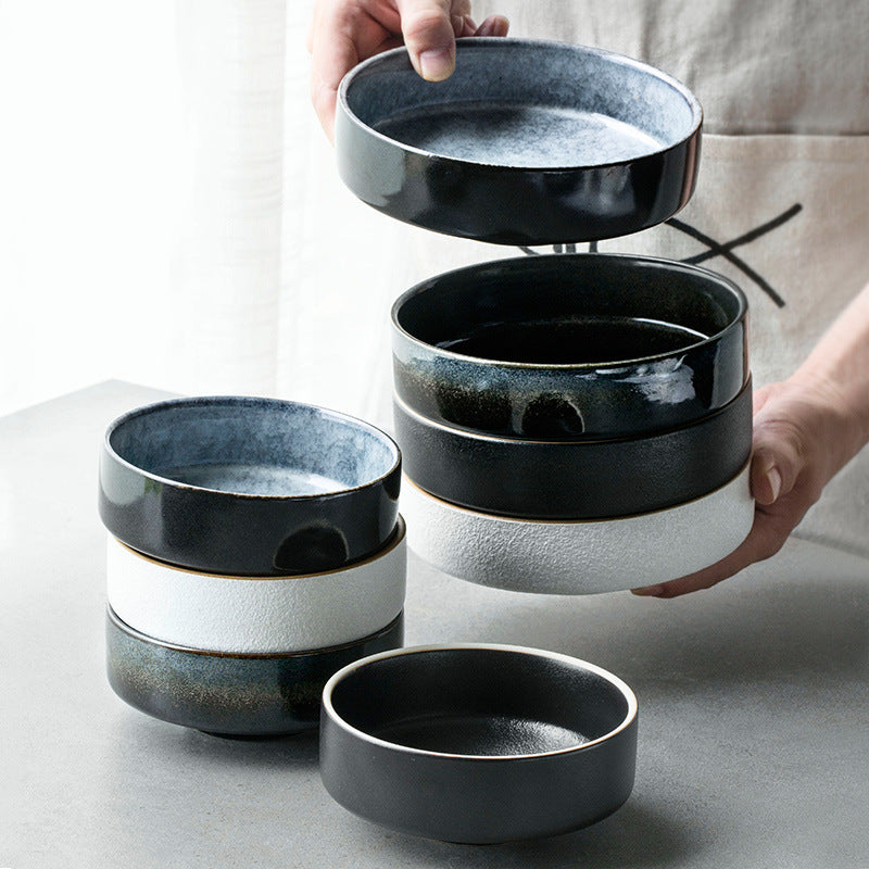 Japanese Vintage Frosted Ceramic Bowl Feature Restaurant Ideas - Minihomy