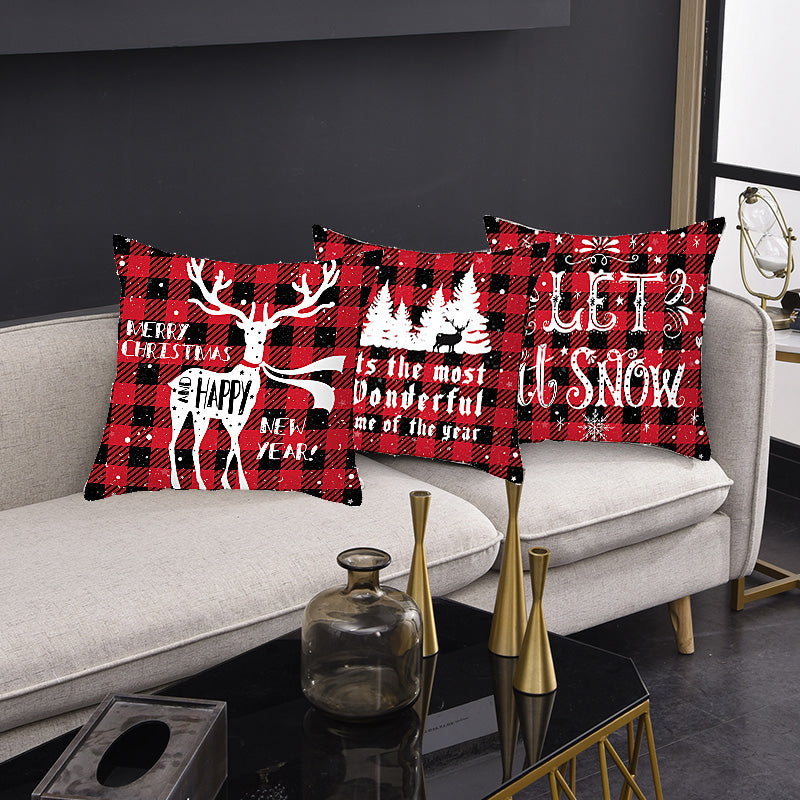 Merry Christmas Cushion Cover Sofa Pillow Cover Home Decor Pillowcase Christmas Decoration - Minihomy