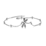 Dragonfly Anklet Sterling Silver Dragonfly Ankle Bracelet Dragonfly Jewelry for Women Gifts - Minihomy