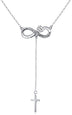 Infinity Cross Sterling Silver Lucky Y Necklace Jewelry - Minihomy