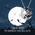 925 Sterling Silver Moon Jack Skellington and Pumpkin Pendant Necklace - Christmas Jewelry Gifts - Minihomy