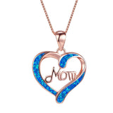 Love-shaped MOM Letter Pendant Necklace Mother's Day Gift Jewelry - Minihomy