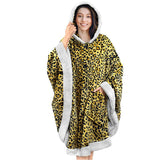 Flannel Double Pocket Soft Plush Cloak - Minihomy