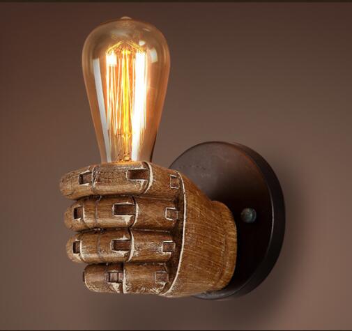 Fist resin wall lamp creates decorative wall lamp - Minihomy