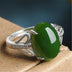 Green Agate Ring Simple Retro - Minihomy