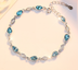 Austrian Blue Crystal 925 Sterling Silver Bracelet - Minihomy