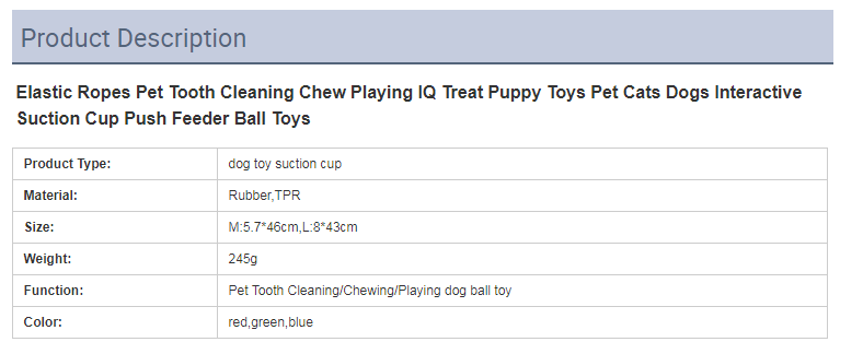 Suction Cup Pets Toys