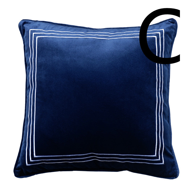 Velvet Modern Minimalist Bedside Cushion Pillow