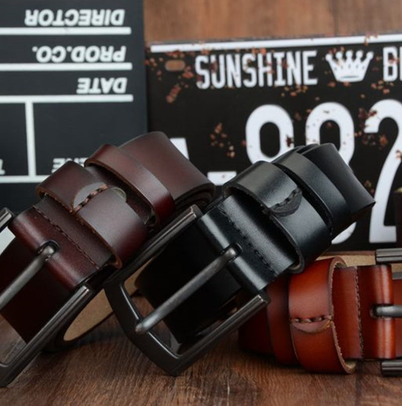 Dynamic buckle leather belt - Minihomy