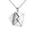 Genuine 925 Sterling Silver Envelope Pendant Necklace - Minihomy