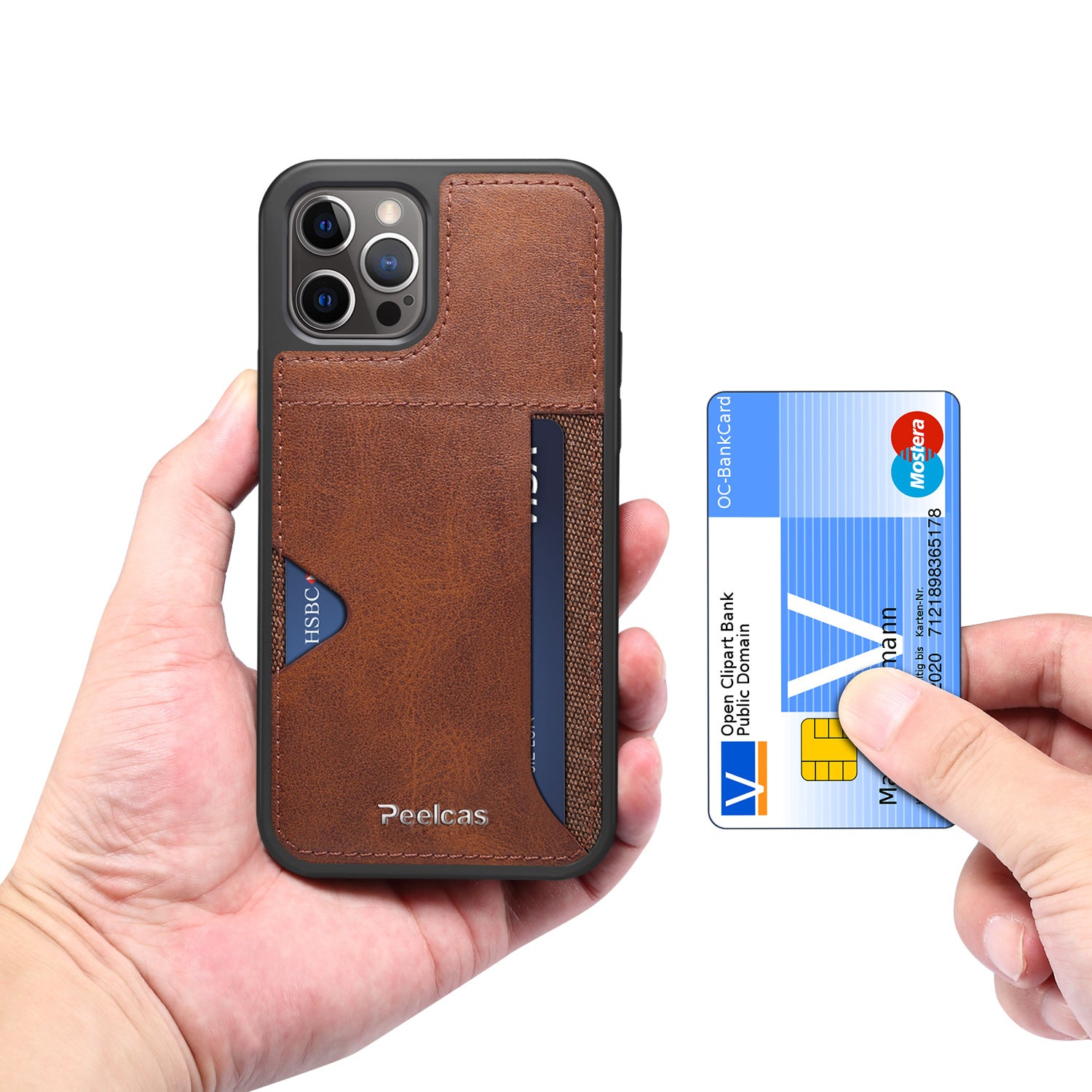 Phone Business Back Leather Card Phone Case - Minihomy