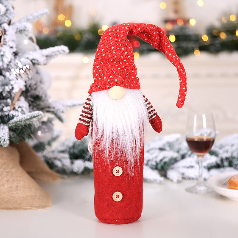 Christmas Decoration Wine Bottle Set Hotel Table Supplies - Minihomy