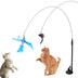 Cat Teaser Adsorption Handheld Steel Wire Cat Teaser Multi-head Replaceable Cat Toy Pet Supplies - Minihomy