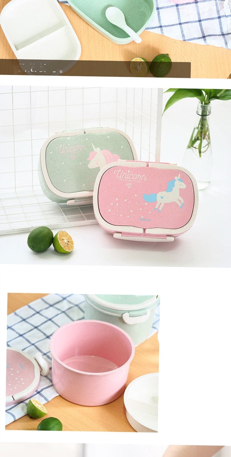 Japanese Style Bento Box Cute Cartoon Student With Lunch Box - Minihomy