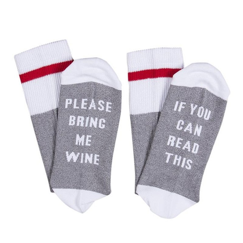 Funny Letter Printed Socks - Minihomy