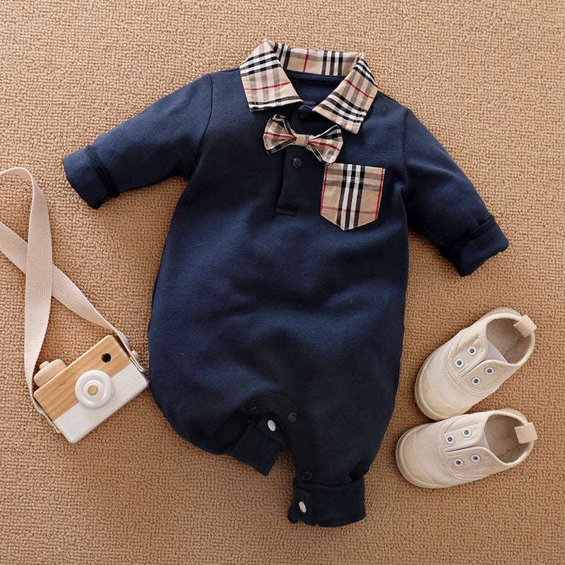 Gentleman's Baby Clothes Long-sleeved One-piece - Minihomy