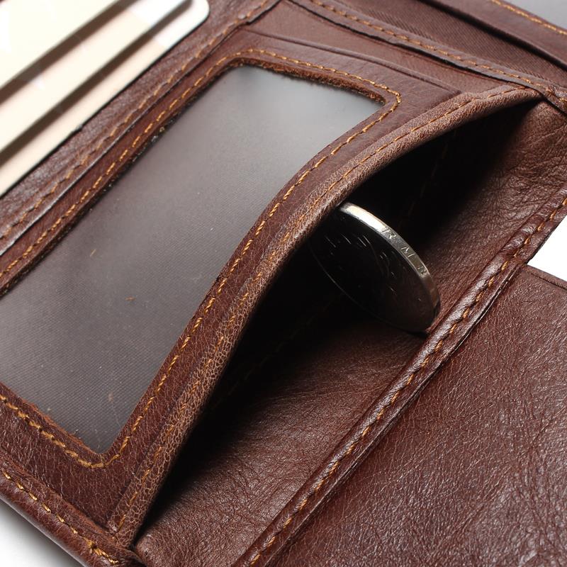 Men's ultra-thin leather wallet - Minihomy