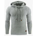 Men's Jacquard Sweater Long-sleeved Hoodie Warm Color Hooded Sweatshirt - Minihomy