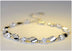 Diamond-encrusted 925 sterling silver bracelet - Minihomy