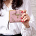 Korean Women's Wallet Short Hollow Clutch Bag Leaf Zipper Buckle Bills Card Pack - Minihomy