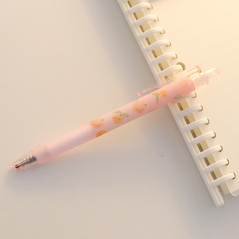 Cute Peach Press Gel Rollerball Pens - Minihomy