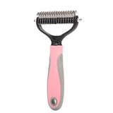 Stainless Double-sided Pet Brush Hair Removal Comb Grooming Dematting - Minihomy