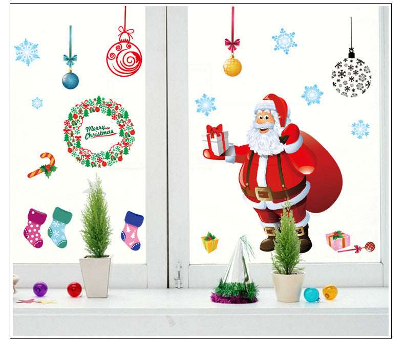 Christmas decorations store window stickers - Minihomy