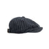 Japanese Retro Washed Denim Casual Striped Cap Women - Minihomy