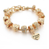 Gold-plated heart beaded bracelet - Minihomy