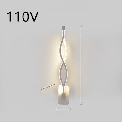 Led wall lamp nordic minimalist bedroom bedside lamp - Minihomy