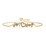 Gold Bracelet Personalized Color Zirconium MOM Jewelry Gift - Minihomy