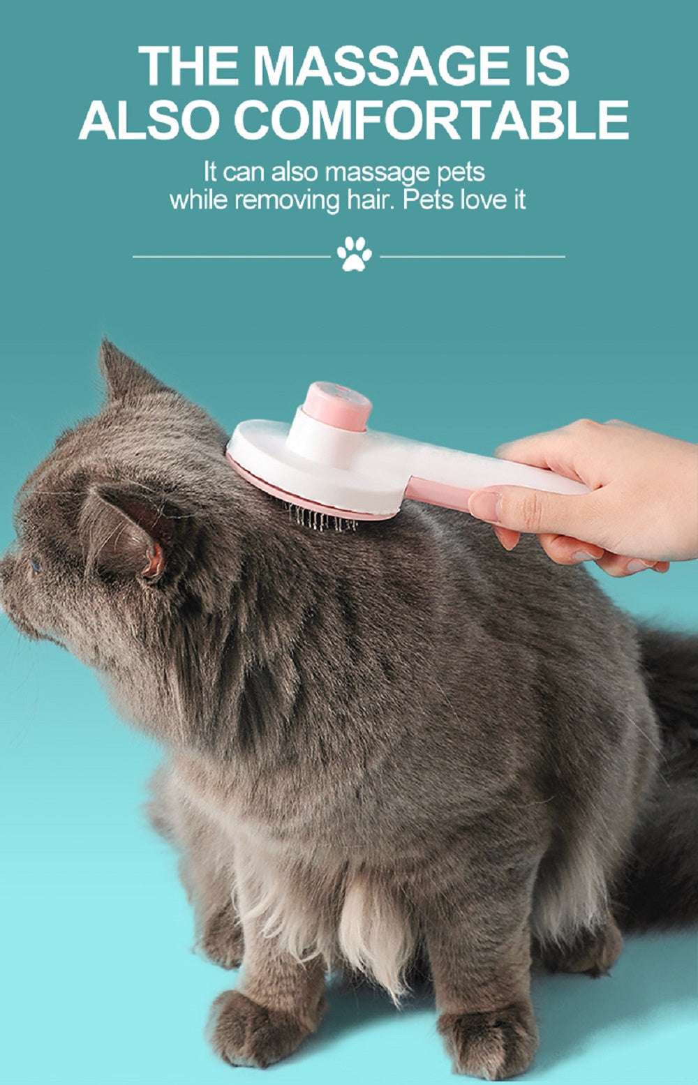 Cat Grooming Pet Hair Remover Brush Accessories Supplies - Minihomy