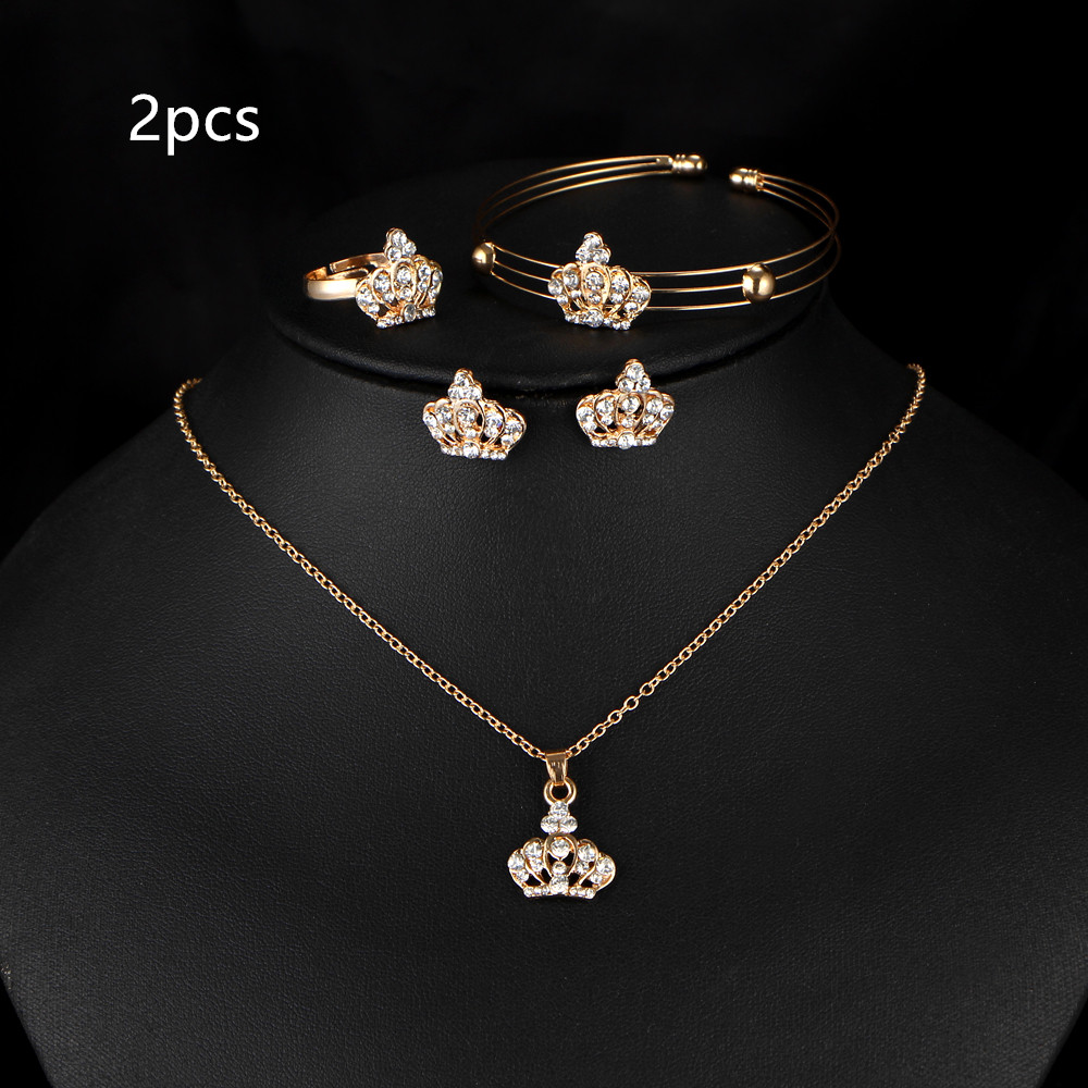 Luxury Jewelry Set European and American style fine crown jewelry set of four - Minihomy