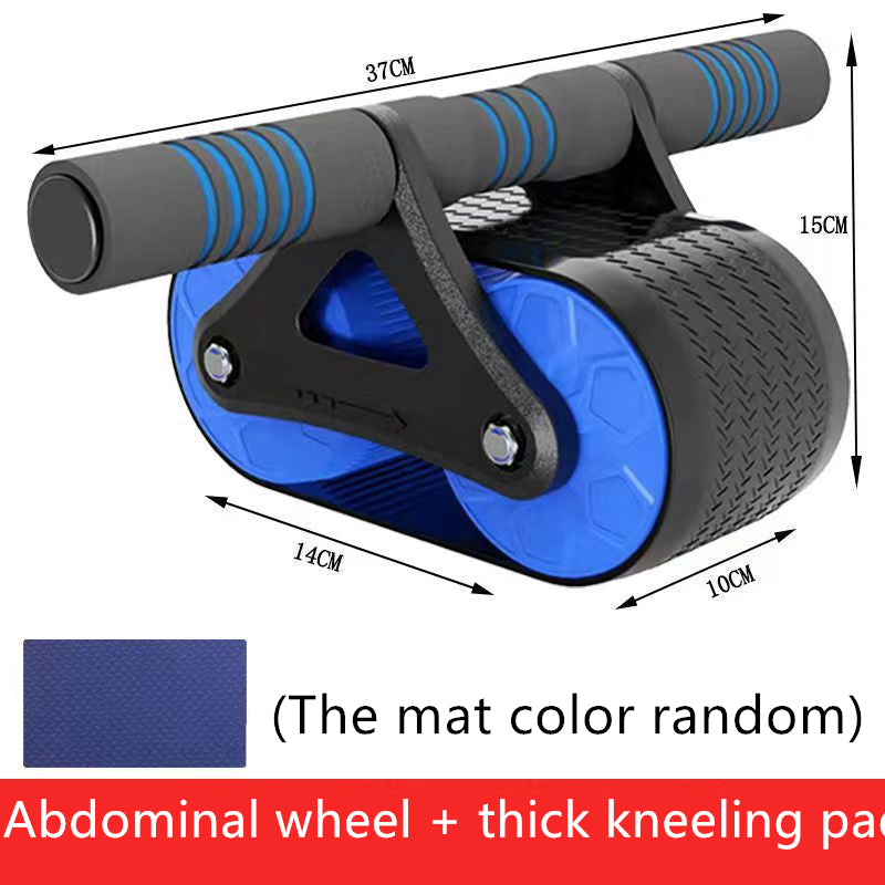 Double Wheel Abdominal Exerciser Automatic Rebound Trainer - Minihomy