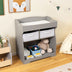 Baby Changing Table with 2 Drawers and Large Storage Bin-Gray - Color: Gray - Minihomy