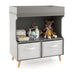 Baby Diaper Changing Station with Large Storage Capacity and Safety Belt-Gray - Color: Gray - Minihomy