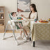 4-in-1 Foldable Baby High Chair with 7 Adjustable Heights and Free Toys Bar-Green - Color: Green - Minihomy