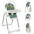 4-in-1 Foldable Baby High Chair with 7 Adjustable Heights and Free Toys Bar-Green - Color: Green - Minihomy