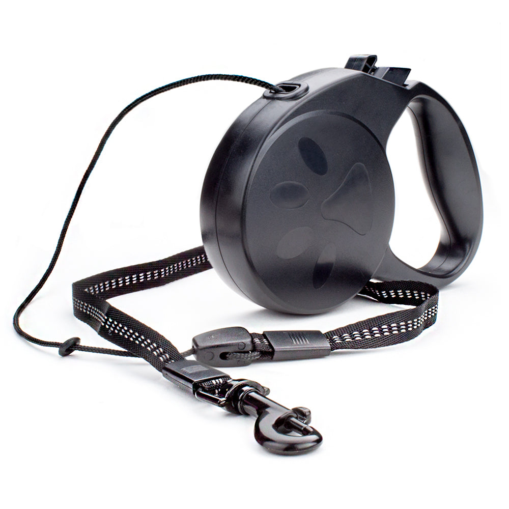 10-foot Black Extra-Small Retractable Dog Leash - Minihomy