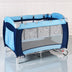 Foldable Baby Crib Playpen with Mosquito Net and Bag-Blue - Color: Blue - Minihomy